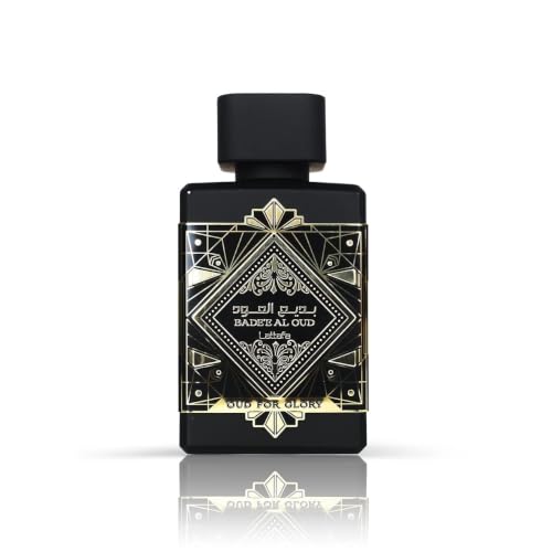Lattafa Bade'e Al Oud Oud for Glory - Oriental Woody, Caramel, Warm Spicy - Eau de Parfum Long-Lasting Fragrance for Unisex, 3.40 Ounce / 100 ml