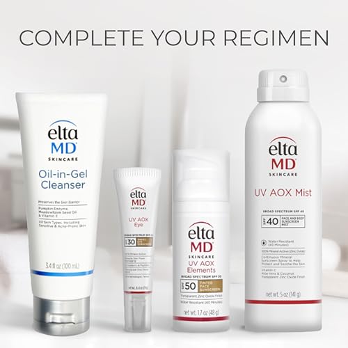 EltaMD UV AOX Mist 100% Mineral Sunscreen Spray, SPF 40, 5 oz