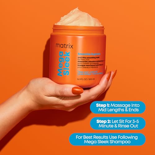 MATRIX Mega Sleek Supreme Mask – For Frizzy Hair, 16.9 Fl Oz