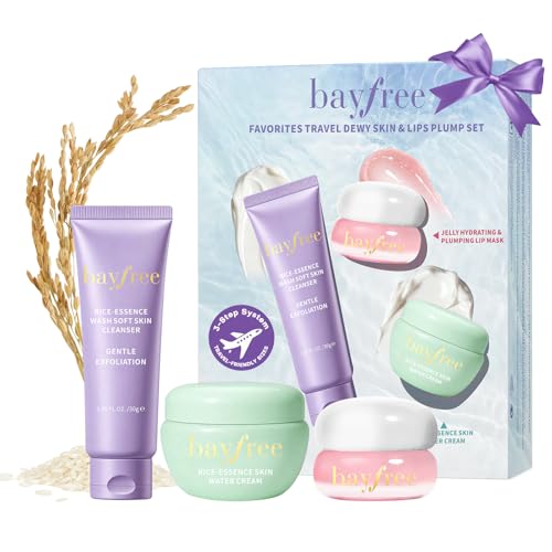 bayfree Dewy Skin Care Set, Travel Size Skincare Kit with 3-Step Routine