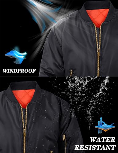 MAGNIVIT Men's Bomber Jacket Station Jacket Active Lightweight Military Outwear