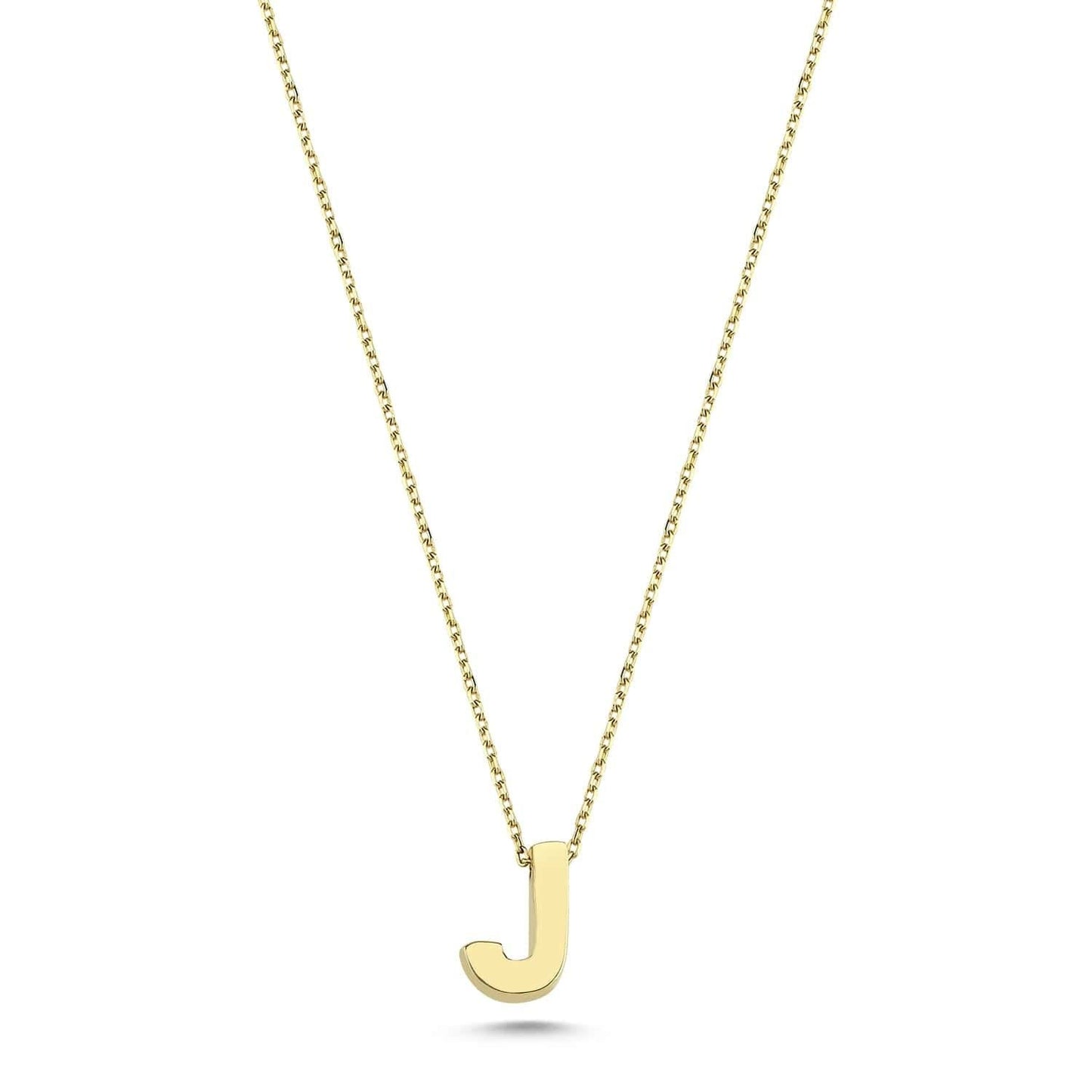 Wish Carat 100% 14k Pure Gold Necklace - Non Tarnish Dainty Charm Personalized Initial Necklaces for Women, Teen Girls, Mom, Daughter, Grandma | Custom Pendant Jewelry for Birthday, Mothers Day Gifts