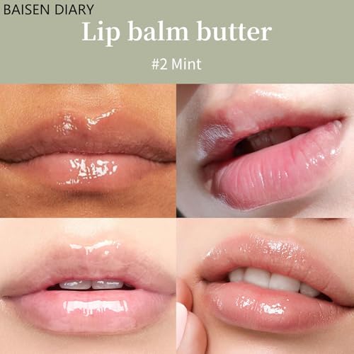 BAISEN DIARY 4 PCS Summer Special Lip Butter Balm - Ultra-Hydrating, Nourishing Lip Care with Natural Ingredients, Shea Butter & Olive Oil, Soothes & Softens Dry Lips (4PCS, 0.5 Fl Oz (Pack of 4))