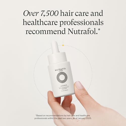 Nutrafol Women's Hair Serum, Supports Visibly Thicker and Stronger Hair, Vegan, Lightweight and Fast-Absorbing - 1 Fl Oz, 1 Bottle
