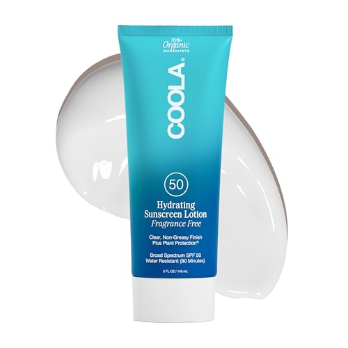 COOLA Hydrating SPF 50 Sunscreen Lotion, Fragrance Free, 5 oz