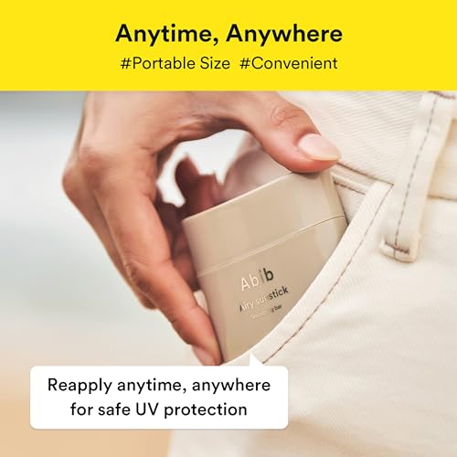 Abib Airy Sunstick Protection Bar SPF50+ Broad Spectrum, Semi-Matte Sunscreen Stick for Oily & Combination Skin, No White Cast, Water-Resistant, Korean Sunscreen, 0.81 oz / 23 g