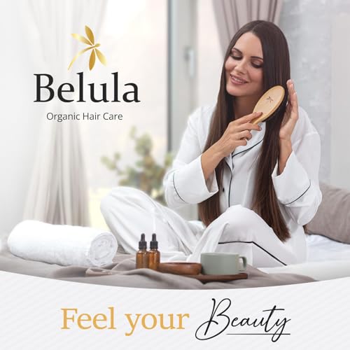 Belula 100% Boar Bristle Hair Brush Set, Medium, for Thin and Fine Hair
