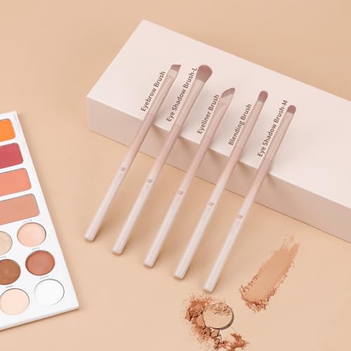 DUcare 14pcs Makeup Gift Set,12Pcs Coffee Series Makeup Brush set with 2pcs Makeup Sponges Foundation Blending Face Powder Blush Eye Shadows Brushes