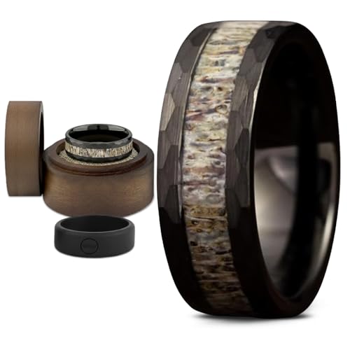 Gentlemen's Bands Black Tungsten Wedding Band for Men, 8mm, Size 10