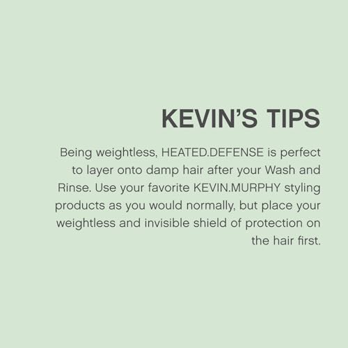 KEVIN.MURPHY HEATED.DEFENSE - Heat Protection Spray for Hair - For All Hair Types - Leave-In Foam - Extreme Heat Protection - Cruelty Free Foam - 150 mL / 5.1 fl oz