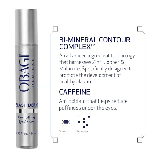 Obagi ELASTIderm Eye Serum – De-Puffing Serum with Caffeine and Bi-Mineral Contour Complex that Refreshes the Appearance of Skin Around the Eyes – 0.47 oz