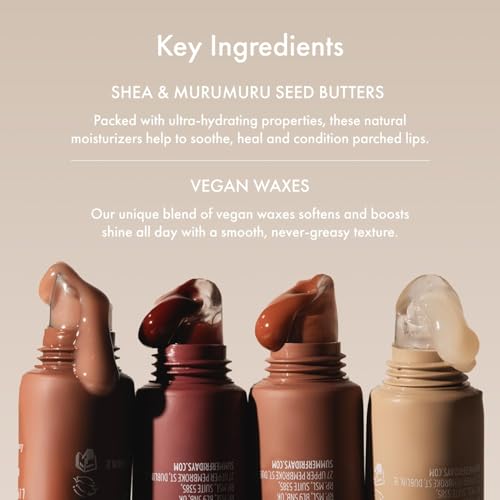 Summer Fridays Lip Butter Balm - Moisturizing Lip Gloss for Instant Shine + Sheer Color - With Nourishing Shea Butter - Everyday Makeup + Skin Care Summer Essentials - Vegan - Vanilla Beige (.5 Oz)