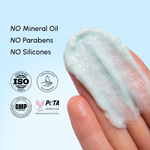 MAREE Face Exfoliator – Microdermabrasion Facial Scrub & Exfoliating Face Wash for Women – Collagen & Glycolic Acid – Gentle Scrub and Exfoliant – Men Exfoliating Scrubber – Exfoliante Facial Cleanser