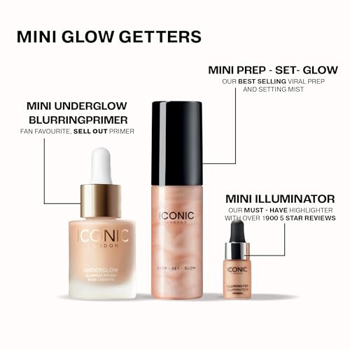 ICONIC LONDON Mini Glow Getters Starter Kit | Travel Size, 3 Piece Set