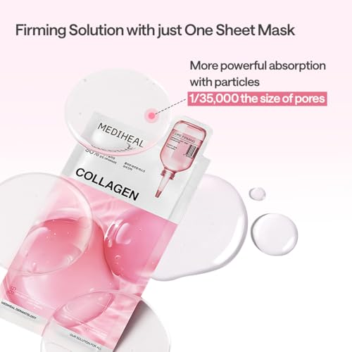 MEDIHEAL Collagen Essential Face Sheet Mask, Skin Firming (10ea)