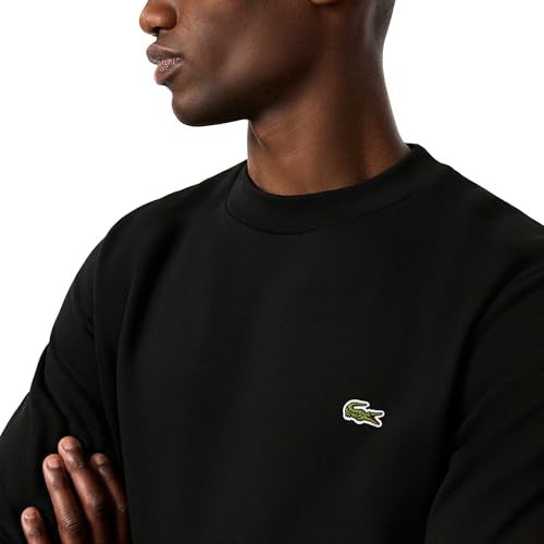 Lacoste Men's Classic Fit Fleece Sweatshirt, Black, Large