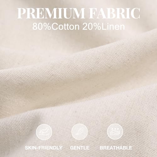 JEMLDL Men's Shorts Casual 7" Cotton Linen Button Elastic Waist Summer Beach Vacation Shorts with Multi-Pocket US 38 X-Large Beige