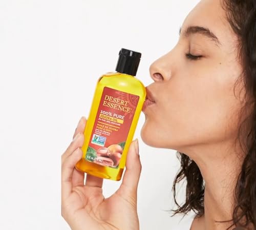 Desert Essence 100% Pure Jojoba Oil for Hair, Skin and Scalp, 4 fl oz
