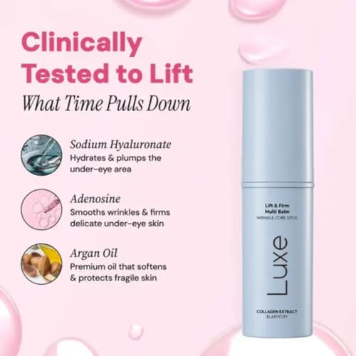 Luxe Korean Under Eye Balm – Lift & Firm 3-in-1 Multi Balm Stick, Hydrating, Smoothing, and Refreshing Eye Care for Dark Circles, Puffiness, and Fine Lines, with PDRN Collagen Extract