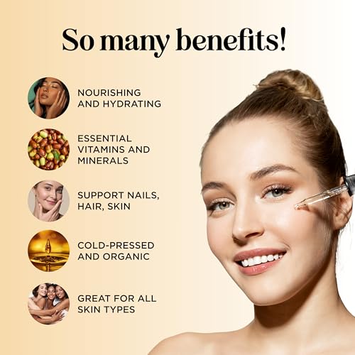Organic Jojoba Oil Cold Pressed Unrefined - 100% Pure Organic Certified Oil for Skin Hair & Nails - Organic Skin Care & Natural Beauty DIY Carrier Oil - Dermatologist Tested & Non GMO (4 Fl Oz)
