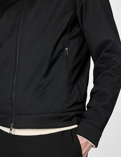 Michael Kors Men's Nylon Racer Jacket, Black, M