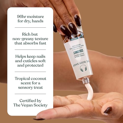The Body Shop Coconut Hand Balm | 96H Nourishing Moisture, 1.0 Oz
