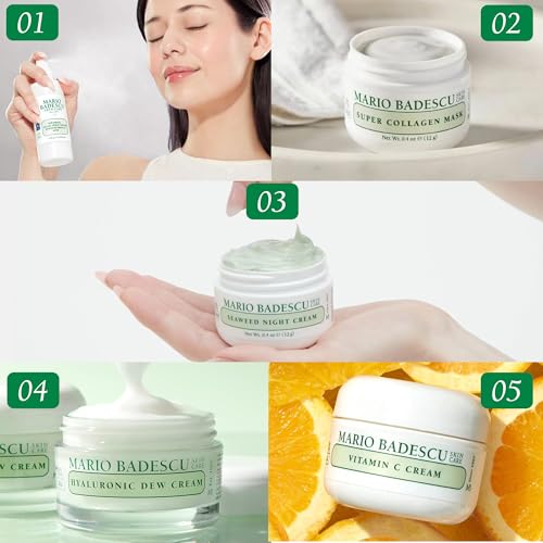 A Little Bit of Mario 10-Piece Skincare Kit – Vitamin C Serum, Glycolic Acid Toner, Hyaluronic Dew Cream, Collagen Mask, HOCI Spray & Cleanser – Brightening, Anti-Aging & Hydration – Travel & Gift Set