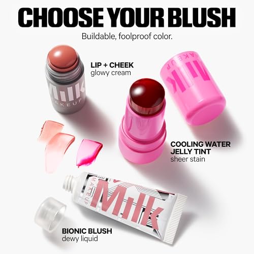 Milk Makeup Bionic Blush, Infinity (Dusty Rose) - 0.28 fl oz - Hydrating Liquid Blush - Buildable & Blendable - Hydrates & Improves Look of Skin - Vegan, Cruelty Free