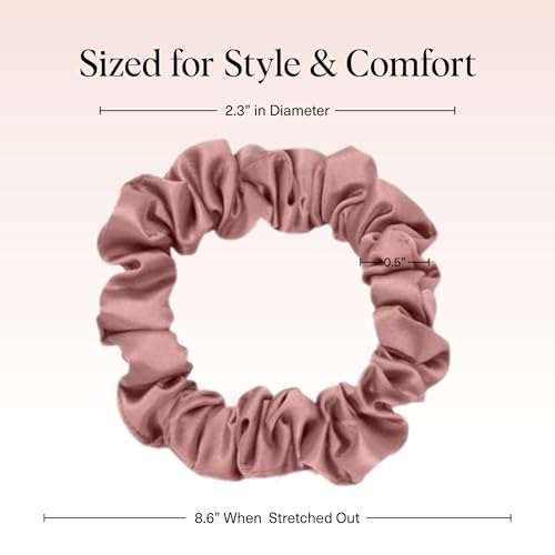 Kitsch Satin Scrunchies for Women | For All Hair Types Terracotta, 6pcs