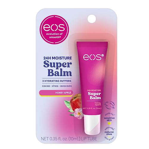 eos 24H Moisture Super Balm - Honey Apple, Day or Night Lip Treatment, Made for Sensitive Skin, Lip Balms & Moisturizers, 0.35 fl oz