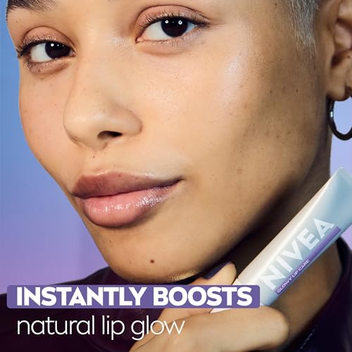 NIVEA Glowy Lip Care with Hyaluronic Acid and Vitamin E, 0.35 OZ