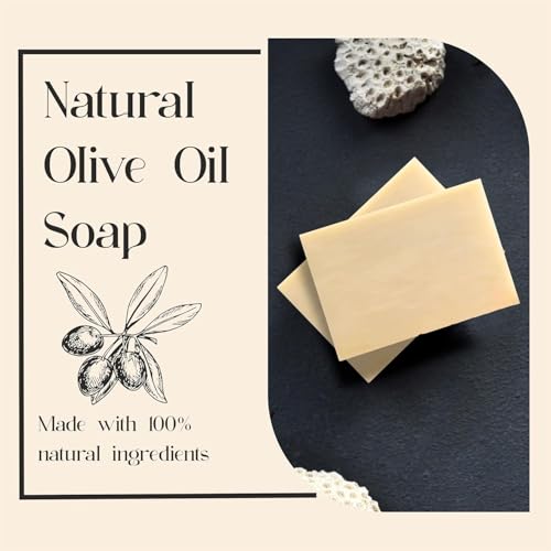 AnatoliaDaphne Olive Oil Soap Bar - Handmade 100% Pure Natural & Vegan 5.3 oz Each Bar