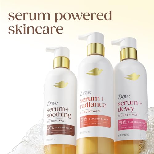 Dove Serum+Shower Oil Body Wash Soothing, 15.3 fl oz