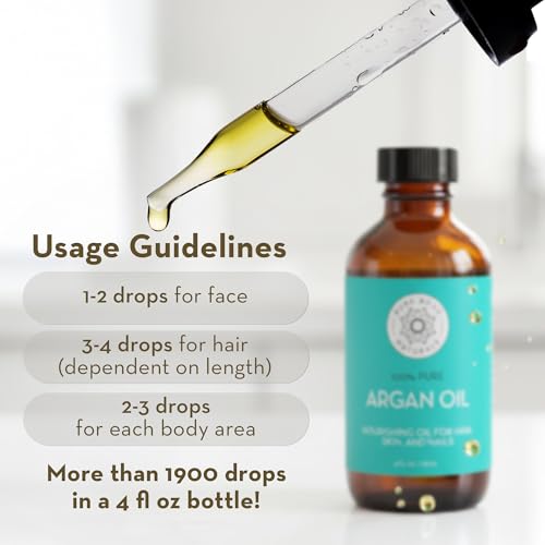 Pure Cold Pressed Argan Oil, 4 fl oz, Face & Skin Oil