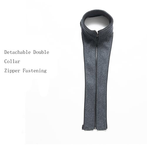 INVACHI Men's Wool Blend Coat Double Collar Trench Coat Single Breasted Overcoat for Autumn Winter