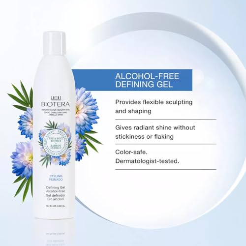 Biotera Styling Defining Hair Gel - Alcohol-Free Flexible Hold for Sculpting & Shaping, Defines Hair with Radiant Shine, No Flaking or Stickiness, Cruelty-Free, Color-Safe, Vegan, 32 Fl Oz