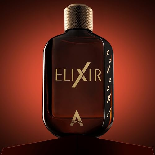 Atralia Elixir Eau de Parfum 100ML | Fresh Amber Woody Perfume for Men | Long Lasting Fragrance with Mint, Lavender, Bergamot, Amber & Vanilla