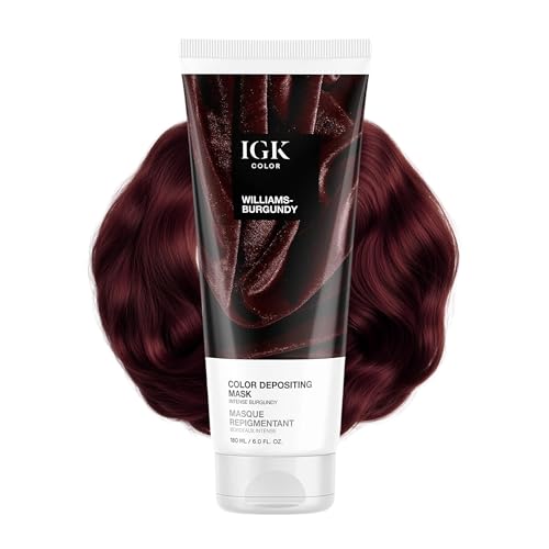 IGK Williams Burgundy Hair Gloss + Semi-Permanent Depositing Mask, 6 Oz