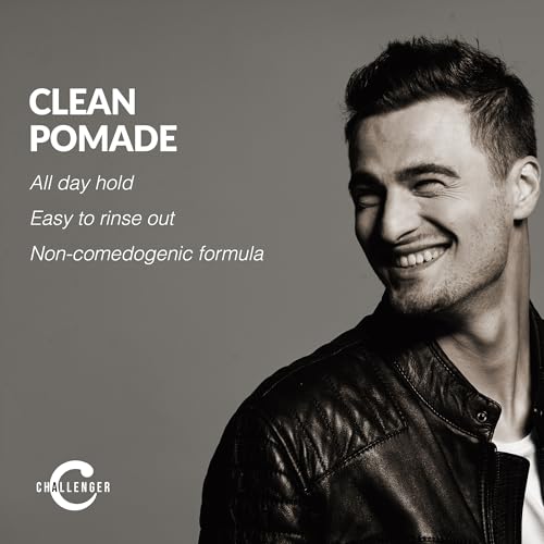Challenger Fragrance Free Cream Pomade | Non-Comedogenic Styling Product | Unscented Hair Gel | Medium Firm Hold & Clean Ingredients | 3oz