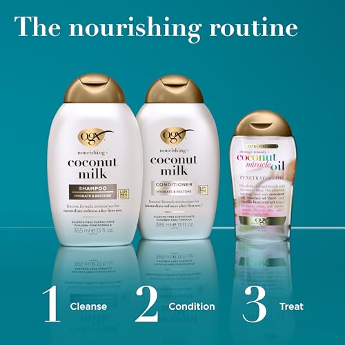 OGX Nourishing + Coconut Milk Moisturizing Shampoo, 13 fl oz