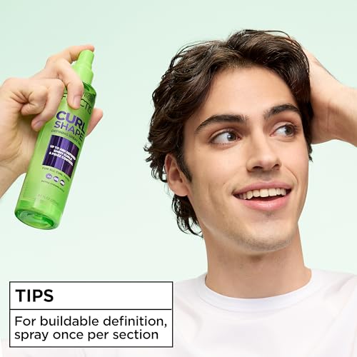 Garnier Fructis Style Curl Shape Defining Spray Hair Gel, Strong Hold Frizz Control for Curly, Wavy, and Coily Hair, Nourishing Formula, 8.5 fl oz, 3 Count (Packaging May Vary)