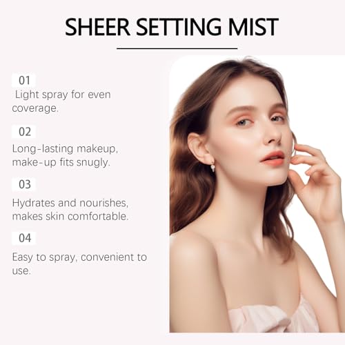 Sheghy Sunglaze Sheer Setting Mist Sunscreen SPF 50, Broad Spectrum Shimmering Body Oil Mist, Hydrating Makeup-Friendly Glow Spray, Reef-Safe, Non-Greasy & Fast-Absorbing for Face & Body (2)