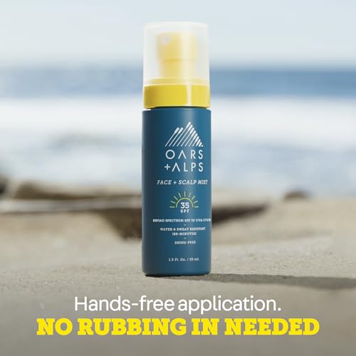 Oars + Alps SPF 35 Sunscreen Mist for Face + Scalp, 2pk, 1.5 Oz