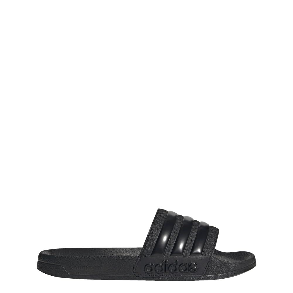 adidas Unisex Shower Slide Sandal, Core Black/Core Black/Core Black, 9 US Men