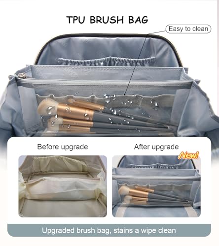 BOYATU Travel Makeup Bags Cosmetic Organizer Bag: Floral Make up Bag