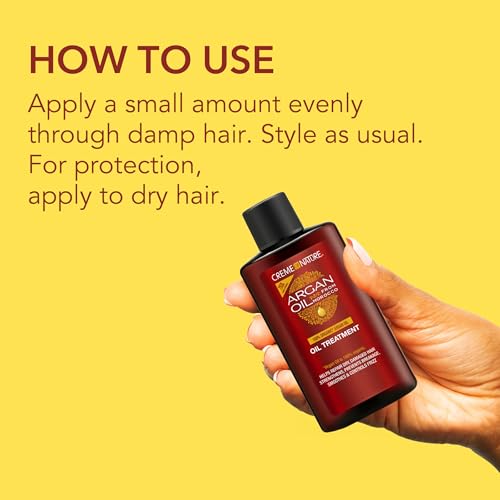Creme of Nature Argan Oil Treatment, Adds Shine & Smooths Frizz, Strengthens and Repairs Dry Hair, Lightweight Daily Oil with Argan Oil, 3 fl oz