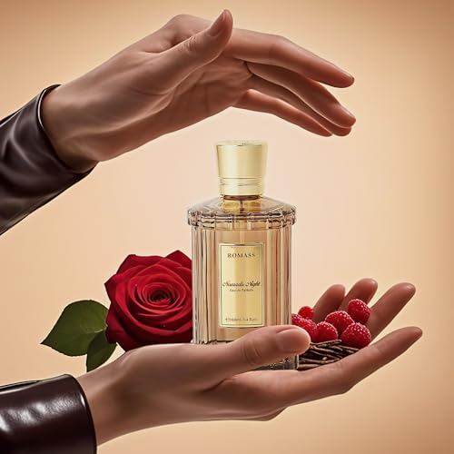ROMASS Nomadic Night Long Lasting Unisex Oud Perfume - 3.4oz/100ml Eau de Parfum, Warm Woody Scent with Smoked Oud, Desert Sage, Rose & Raspberry, Gift for Men Women