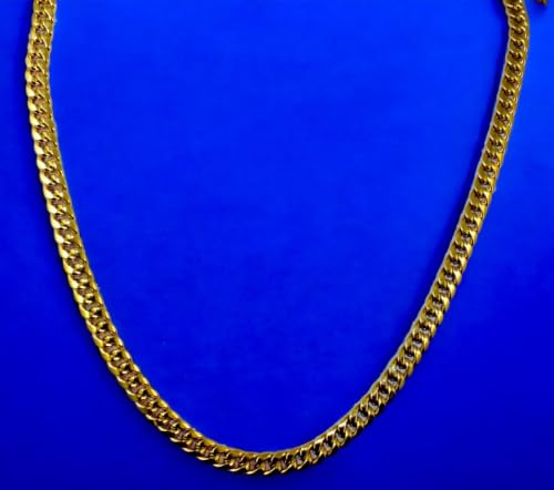 10K Yellow Gold Miami Cuban Necklace Bracelet Chain Men Women Jewelry 1.1g | 2mm | 7 Inches | MADE IN ITALY