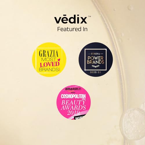 Vedix Keshamrut Herbs Infused Ayurvedic Hair Oil With Bhringraj, Amla & Rosemary I Control Hair Fall & Boost Hair Growth I 16+ Whole Herbs, Leaves & Flowers I No Mineral Oils & Chemicals (200ml)