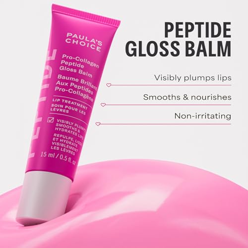 Paula's Choice Pro-Collagen Peptide Gloss Lip Balm, Sheer Pink, 0.5 Fl Oz